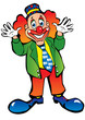 Funny red-haired clown on a white background. Funny red-haired clown on a white background.