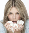 Photo: .beautiful girl with allergies .beautiful girl with allergies