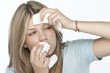 Photo: .beautiful girl with allergies .beautiful girl with allergies