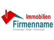 Firmenlogo Immobilien mit Hausdach