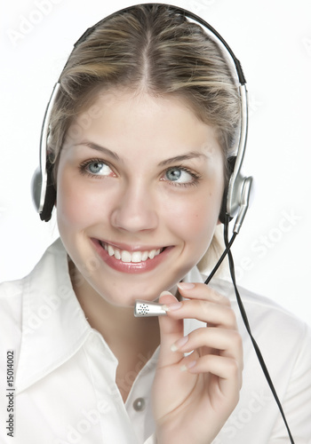 Photo: A friendly secretary/telephone operator A friendly secretary/telephone operator