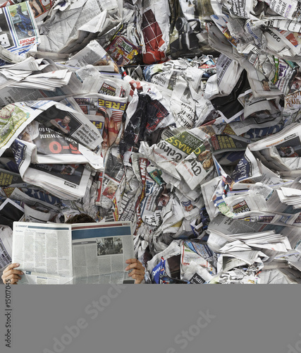 Photo: Man Reading Newspaper Man Reading Newspaper