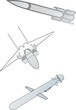 airplane rocket - vector