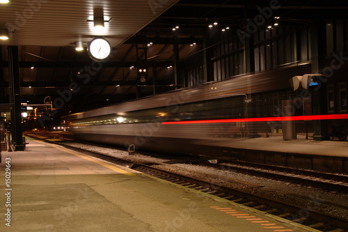 Photo: Train station at night Train station at night