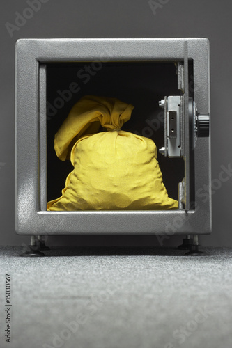Photo: Yellow sack in safe Yellow sack in safe