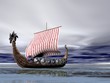 Viking Ship at Sea