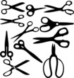 Scissors collage vector