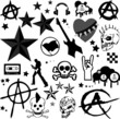 Punkrock collage vector
