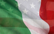 Italian and USA flags Italian and USA flags