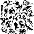 dragons silhouette collection