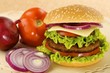 hamburger with ingredients