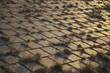 Grass growing through cobblestones