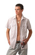 young man in street style