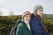 Young Hiking Couple Standing Together