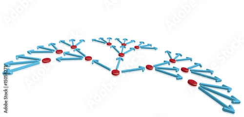 Illustration: Réseau - hiérarchie - diffusion Réseau - hiérarchie - diffusion