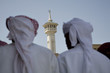 Photo: UAE, Dubai, group of traditionally dressed Muslim men perform a song for visitors to the Bastakia UAE, Dubai, group of traditionally dressed Muslim men perform a song for visitors to the Bastakia
