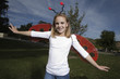 Photo: Portrait of girl 10-12 wearing ladybug costume Portrait of girl 10-12 wearing ladybug costume