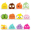 cartoon bird set