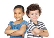 Two children of different races Two children of different races