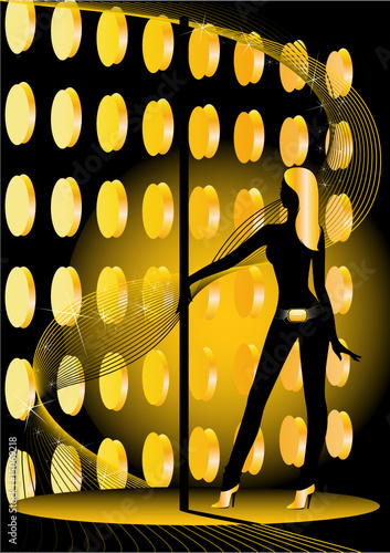Vector: beautiful silhouette of young women dancing a striptease beautiful silhouette of young women dancing a striptease