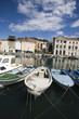 boats moored in harbor piran slovenia