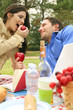 Eating Fruits On Summer Picnic