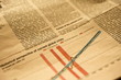 Chart in newspaper analyzing financial crisis
