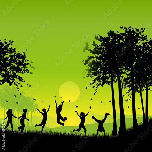Children playing outside