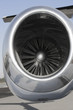 Close-up view of jet engine.