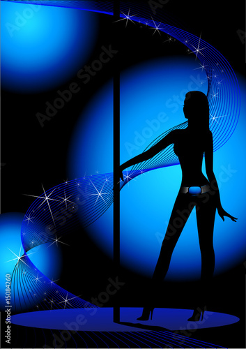 Vector: beautiful silhouette of young women dancing a striptease beautiful silhouette of young women dancing a striptease