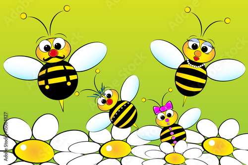Bees Family - Kids Illustration