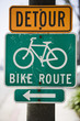 Bike route sign
