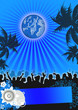 Blue Dance Audience / blauer Flyer
