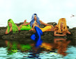Three Sirens On Rocks Three Sirens On Rocks