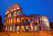 The Coliseum in Rome by night