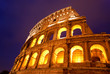 The Coliseum in Rome by night