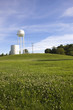 Illinois, USA, storage tank in field