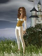 Girl standing in the field