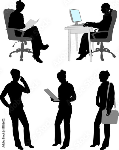 Business Woman Silhouette Vector