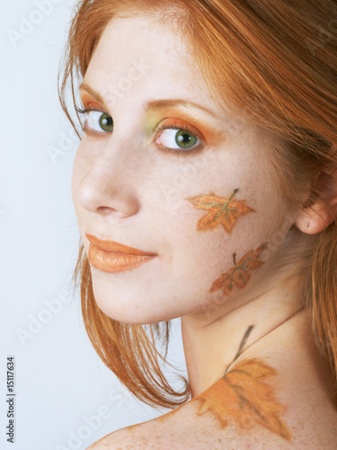 Photo: autumn style face-art autumn style face-art