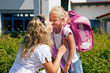 Erster Schultag – Mutter und Kind
