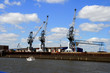 Hafenkräne an den Docks