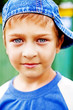 One cute kid with beautiful blue eyes