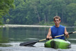 Man Paddling on Kayak