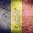 grunge flag of andorra