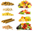 Healthy and unhealthy foods