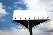 the billboard on the blue sky background.
