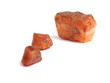 Group of red stones on white background Group of red stones on white background