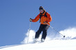 Skifahrer im Pulverschnee Skifahrer im Pulverschnee