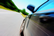Fast car moving with motion blur